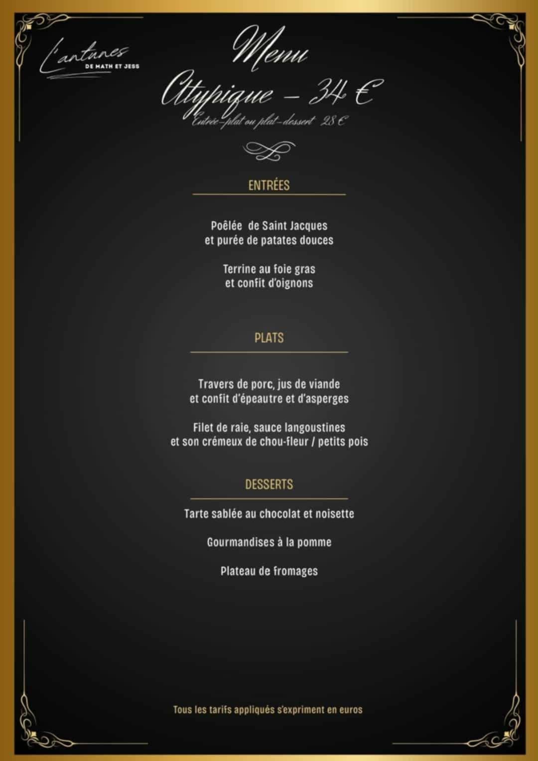 Menu dégustation - Printemps