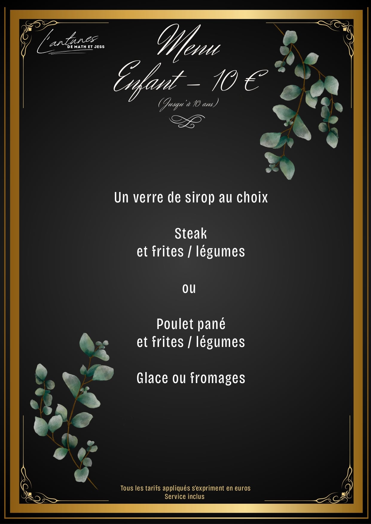 Menu dégustation - Été