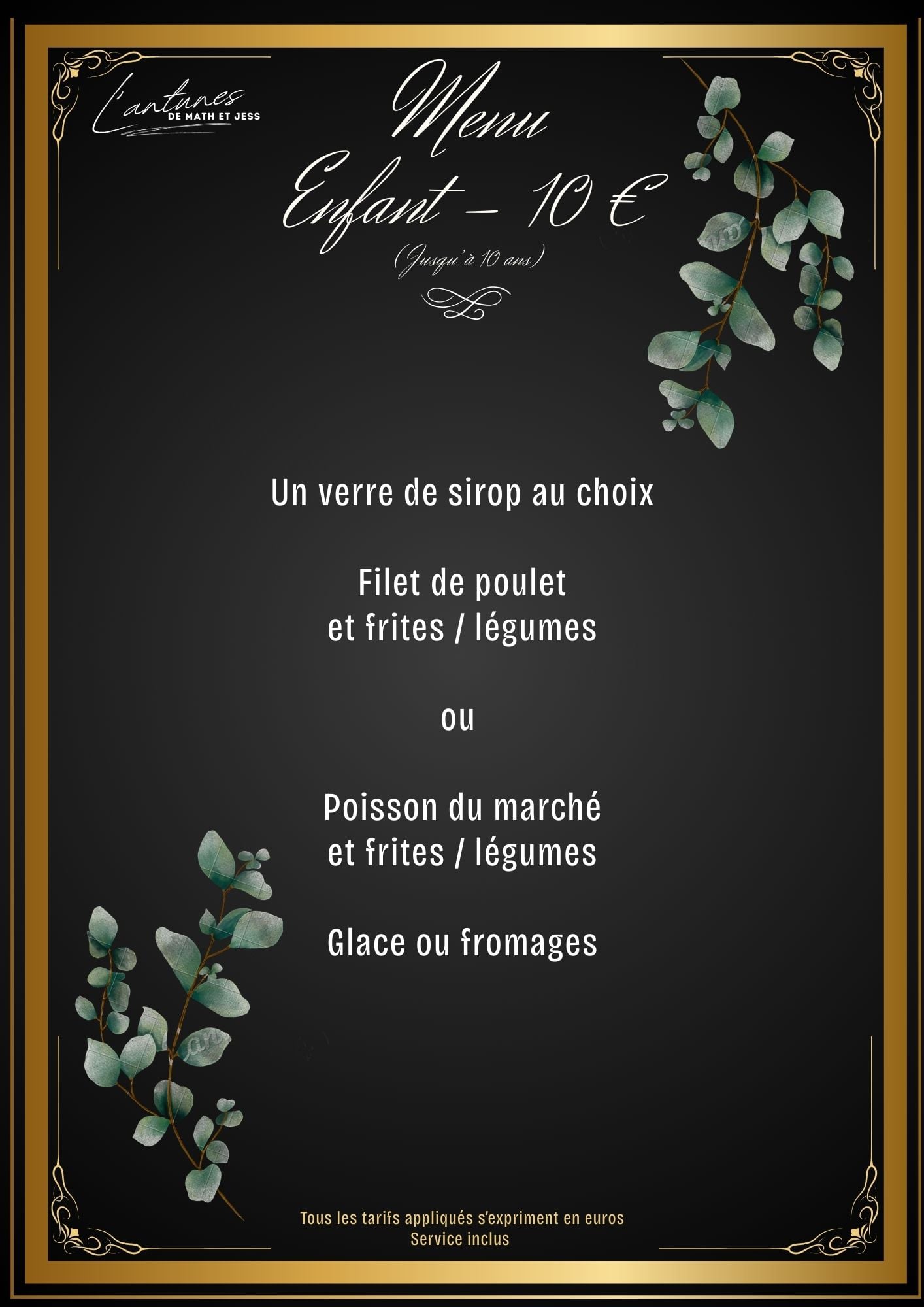 Menu dégustation - Été